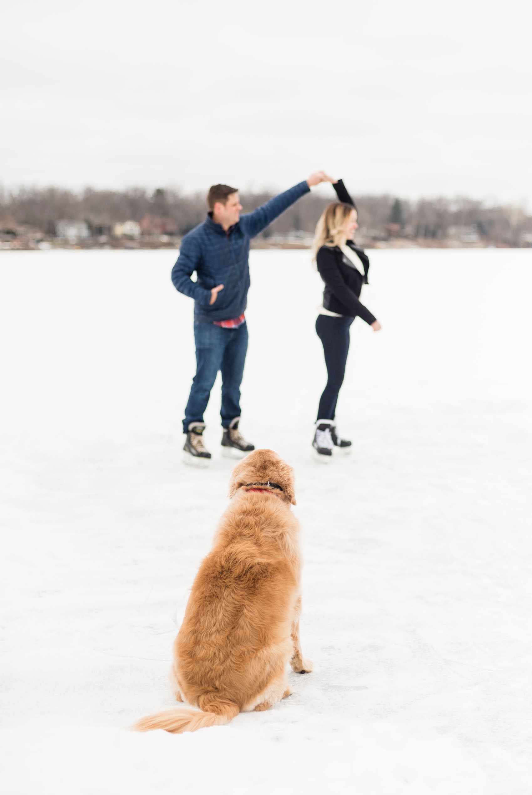 winter engagement, ice skating engagement